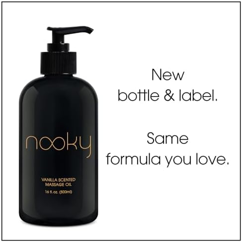 Aceite de Masaje Nooky de Vainilla con Aceite de Coco Fraccionado - 16 Onzas - imagen 5
