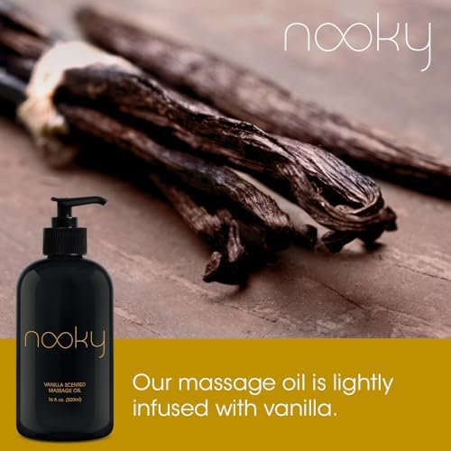 Aceite de Masaje Nooky de Vainilla con Aceite de Coco Fraccionado - 16 Onzas - imagen 6