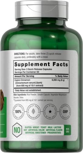 Suplemento de Canela de Ceilán Horbäach | 150 Cápsulas | Extracto Herbal | Sin OGM y Libre de Gluten - imagen 2