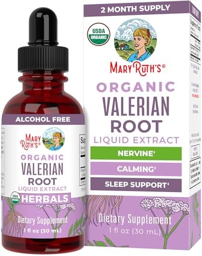 Gotas Líquidas de Raíz de Valeriana MARYRUTH'S | Suministro para 2 Meses | Sin Azúcar | Orgánico USDA | Apoyo para el Sueño y la Relajación | Vegano - imagen 1