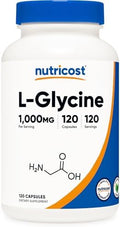 Nutricost L-Glicina 1000mg, 120 Cápsulas Vegetarianas, Sin OGM y Sin Gluten - imagen 1