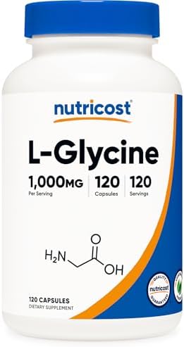 Nutricost L-Glicina 1000mg, 120 Cápsulas Vegetarianas, Sin OGM y Sin Gluten - imagen 1