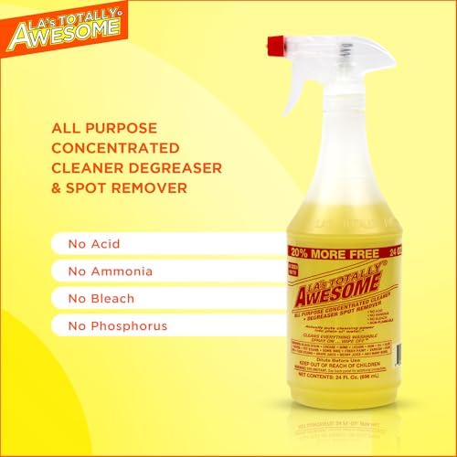 Combo de Limpiador Multiusos La's Totally Awesome – Spray de 24 oz + Recarga de 64 oz – Desengrasante y Limpiador Pesado para Hogar, Cocina, Baño, - imagen 6