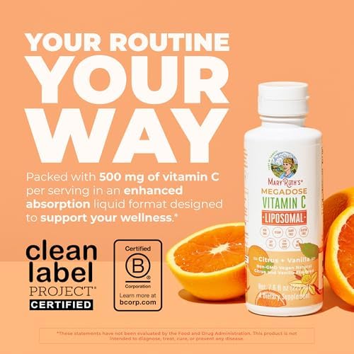 Megadosis de Vitamina C Líquida Liposomal MaryRuth's | 500 mg por Porción | Ultra Absorción | Apoyo Inmunológico | Antioxidante | Formador de - imagen 2