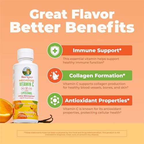 Megadosis de Vitamina C Líquida Liposomal MaryRuth's | 500 mg por Porción | Ultra Absorción | Apoyo Inmunológico | Antioxidante | Formador de - imagen 4