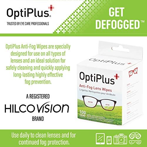 Toallitas Antivaho Prehumedecidas OptiPlus para Gafas, Pantallas y Lentes - Secado Rápido, Sin Rayones, 100 Piezas - imagen 2