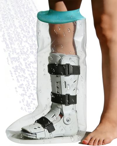 Cubierta de Yeso para Ducha EuyiHlybt, Impermeable y Reutilizable, Protector Suave y Cómodo para Pierna, Ideal para Adultos y Vendajes - imagen 1