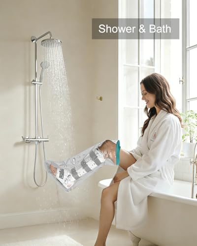 Cubierta de Yeso para Ducha EuyiHlybt, Impermeable y Reutilizable, Protector Suave y Cómodo para Pierna, Ideal para Adultos y Vendajes - imagen 6