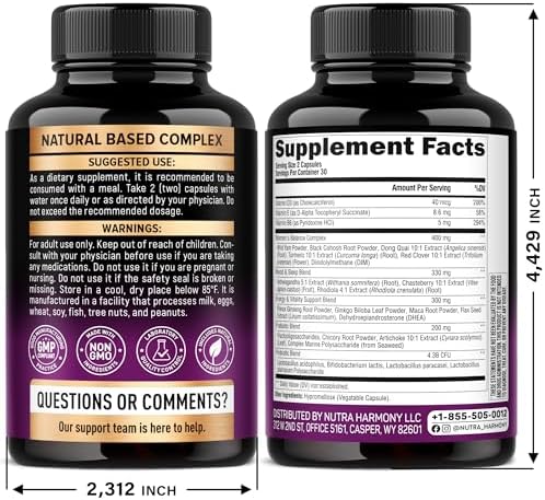 Suplementos para la Menopausia - Dong Quai, Cohosh Negro, Pre y Probióticos - Alivio de Sudores y Sofocos - Soporte Digestivo, de Sueño y Ánimo - - imagen 2