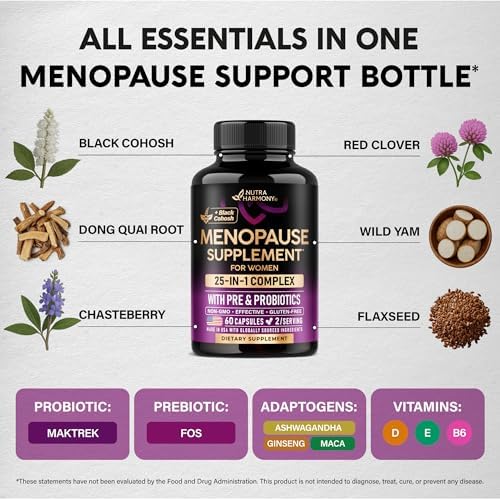 Suplementos para la Menopausia - Dong Quai, Cohosh Negro, Pre y Probióticos - Alivio de Sudores y Sofocos - Soporte Digestivo, de Sueño y Ánimo - - imagen 4