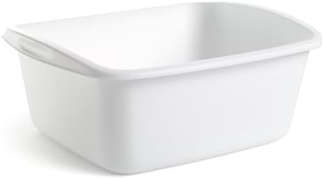 Tina de Plástico Tribello para Lavado y Baño de Pies, Cubeta de 12 Cuartos - Resistente - Hecha en EE. UU. (Blanca) - imagen 1