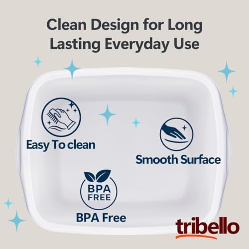 Tina de Plástico Tribello para Lavado y Baño de Pies, Cubeta de 12 Cuartos - Resistente - Hecha en EE. UU. (Blanca) - imagen 5