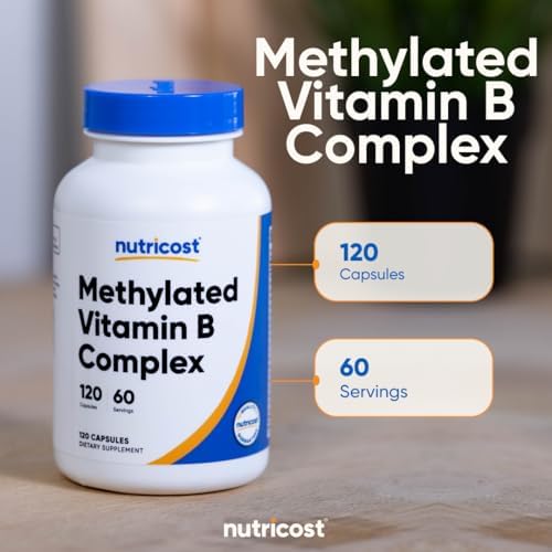 Nutricost Complejo de Vitaminas B Metiladas 120 Cápsulas - (60 Porciones) Sin Gluten - imagen 5