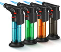 Encendedor de Soplete Samniu, Paquete de 4, Llama Jet, Mini Recargables a Prueba de Viento, para Velas, Chimenea y Parrilla (Gas no Incluido) - imagen 1