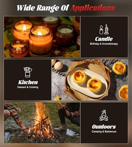 Encendedor de Soplete Samniu, Paquete de 4, Llama Jet, Mini Recargables a Prueba de Viento, para Velas, Chimenea y Parrilla (Gas no Incluido) - imagen 7