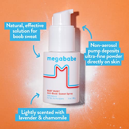 Polvo Corporal Absorbente Megababe - Bust Dust, con Aplicador, Ideal para Verano, Sin Talco, 100% Natural, 3 oz - imagen 2