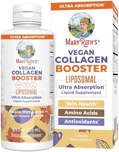 Colágeno Líquido MaryRuth Organics, Booster Liposomal Sin Azúcar, con Vitamina C, E, Zinc, Cobre y Sílice, Suplemento Vegano para Piel y - imagen 1