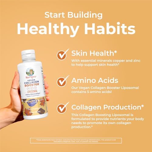 Colágeno Líquido MaryRuth Organics, Booster Liposomal Sin Azúcar, con Vitamina C, E, Zinc, Cobre y Sílice, Suplemento Vegano para Piel y - imagen 5
