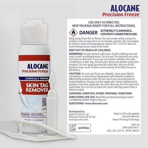 Kit de Remoción de Verrugas Alocane Precision Freeze, con 12 Aplicadores de Punta Precisa, Crioterapia en Casa Aprobada por la FDA, Elimina Verrugas - imagen 8