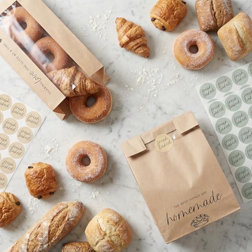 Bolsas Bonitas para Pan Casero con Ventana Transparente - Mantén tu Pan de Masa Madre Fresco por Días y Perfectas para Regalar - Empaque de Papel - imagen 6