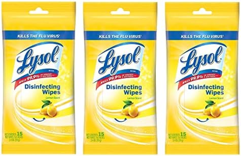 Paquete de To-Go de Toallitas Desinfectantes Lysol, Aroma a Limón, 15 Piezas (Paquete de 3) - imagen 1