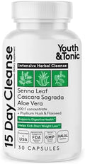 Limpieza de 15 Días Youth & Tonic – Detox para Colon y Estómago, Reduce Inflamación y Mejora la Digestión, 30 Pastillas para Hombres y Mujeres - imagen 1