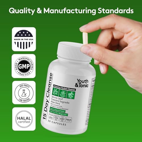 Limpieza de 15 Días Youth & Tonic – Detox para Colon y Estómago, Reduce Inflamación y Mejora la Digestión, 30 Pastillas para Hombres y Mujeres - imagen 6