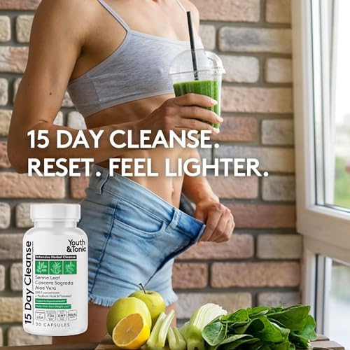 Limpieza de 15 Días Youth & Tonic – Detox para Colon y Estómago, Reduce Inflamación y Mejora la Digestión, 30 Pastillas para Hombres y Mujeres - imagen 7