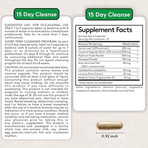 Limpieza de 15 Días Youth & Tonic – Detox para Colon y Estómago, Reduce Inflamación y Mejora la Digestión, 30 Pastillas para Hombres y Mujeres - imagen 8