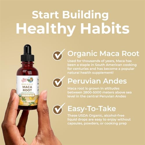 Gotas Líquidas de Raíz de Maca Orgánica USDA MARYRUTH'S | Vegano | No Transgénico | Sin Gluten | Sin Alcohol | 1 Fl Oz - imagen 5