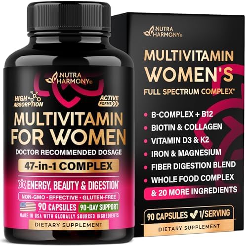 Multivitamínico para Mujeres - B-Complejo | Whole Foods | Apoyo para el Crecimiento del Cabello | Digestión y Metabolismo | Hierro - Multivitamínico - imagen 1