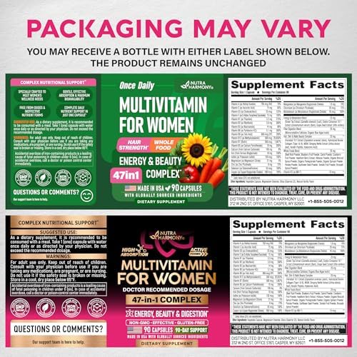 Multivitamínico para Mujeres - B-Complejo | Whole Foods | Apoyo para el Crecimiento del Cabello | Digestión y Metabolismo | Hierro - Multivitamínico - imagen 2