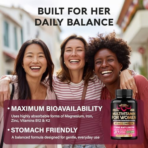 Multivitamínico para Mujeres - B-Complejo | Whole Foods | Apoyo para el Crecimiento del Cabello | Digestión y Metabolismo | Hierro - Multivitamínico - imagen 7