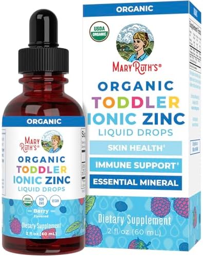 MaryRuth Organics Gotas Líquidas para Niños USDA | Sulfato de Zinc | Suplemento para Inmunidad y Salud de la Piel | Vegano | Sabor a Baya | 1-3 Años - imagen 1