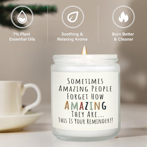 Craftique Regalos para Mujeres, Regalos de Cumpleaños - Vela Eres Increíble - Regalo de Amistad/Agradecimiento/Inspiración para Mujer, Amiga, - imagen 3