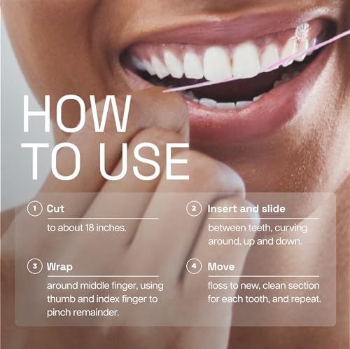 Hilo Dental REACH ULTRACLEAN para Encías Sensibles – Expansible, Tejido, Sin Cera, Libre de PFAS con Vitamina E, Canela Menta 55YD (Paquete de 3) - imagen 8