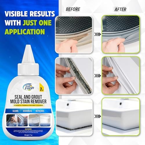 Gel Quitamanchas de Moho True Fresh – Limpiador Potente para Sellos de Lavadoras de Carga Frontal, Grout de Baño, Sellador de Ducha, Azulejos y Más – - imagen 3