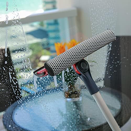 Limpiador de Ventanas Profesional DSV Standard | Espuma y Cinta de Goma Suave 2 en 1 con Extensión Telescópica de 20 a 30 (50cm-76cm) | Ajustable - imagen 2