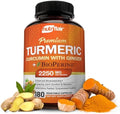 Suplementos de Cúrcuma Curcumina con Jengibre y BioPerine de NutriFlair, 180 Cápsulas - 95% Curcuminoides - Soporte Articular, Antioxidante, - imagen 1