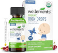 Wellements Gotas de Hierro Orgánicas para Bebés (1 Fl Oz) - Suplemento de Hierro Líquido con Sabor a Cereza - Apoyo al Crecimiento y Desarrollo (4 - imagen 1