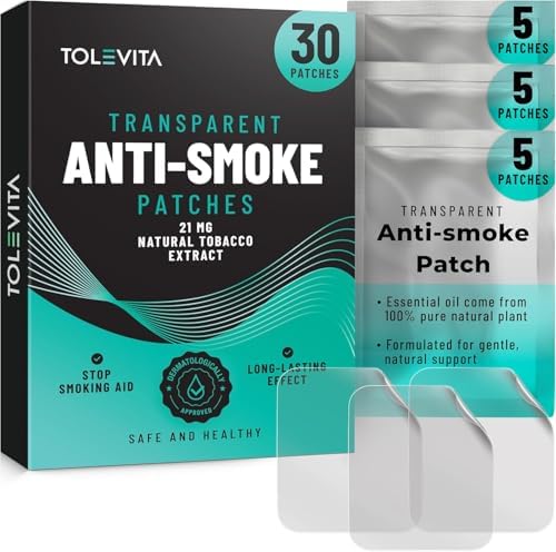Parches Antitabaco TOLEVITA Transparentes 21 mg | Parches para Dejar de Fumar y Reducir Ansias | Ayuda Herbal para un Estilo de Vida Saludable - 30 - imagen 1