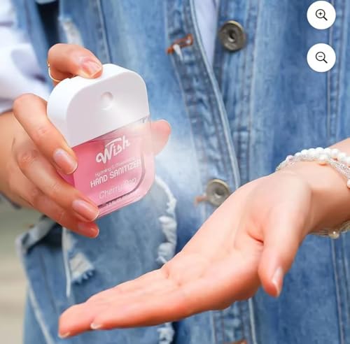 Spray Desinfectante de Manos Wish Tamaño Viaje - Power Mist Hidratante con Llavero y Funda - Spray Portátil para Mujeres y Niñas Bloom Collection - imagen 6