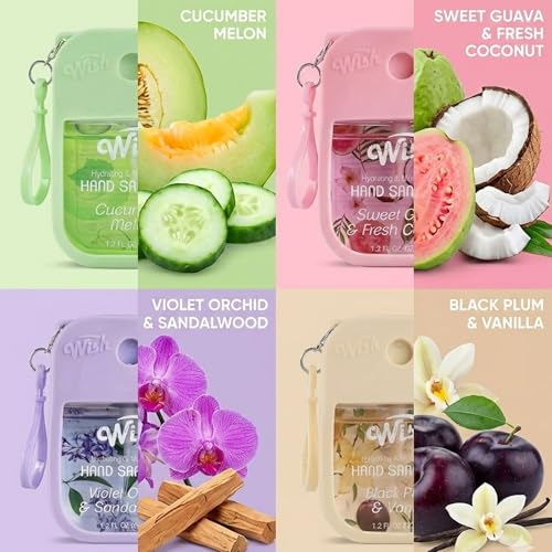 Spray Desinfectante de Manos Wish Tamaño Viaje - Power Mist Hidratante con Llavero y Funda - Spray Portátil para Mujeres y Niñas Bloom Collection - imagen 7