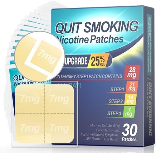 Parche para Dejar de Fumar Paso 1+, 21mg Mejorado a 28mg, Divisible en Cuatro Piezas, 7mg. Ayuda para Dejar de Fumar en 2 Semanas (30 Parches) - imagen 1