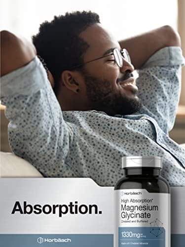 Horbaach Magnesio Glicinato 1330mg | 250 Cápsulas | Suplemento No GMO y Libre de Gluten | 240 mg por Porción | Minerales Quelados - imagen 6