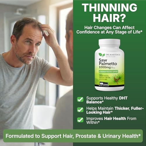 Saw Palmetto Crecido en EE. UU. | Suplemento para la Salud Prostática de 180 Cápsulas | Crecimiento Capilar para Hombres y Mujeres | Apoyo para - imagen 4