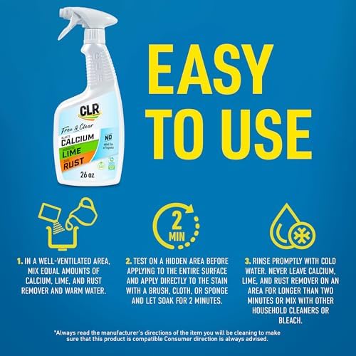 Desincrustante CLR Brands® para Cal, Óxido y Moho, Sin Colorantes ni Fragancias, 26 Oz, Elimina Manchas de Agua Dura y Óxido - imagen 5