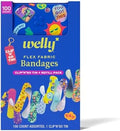 Welly Clip N' Go Lata y Paquete de Recarga | Bandas Adhesivas de Tela Flexible | Formas y Patrones Variados para Cortes y Raspones - 100 Piezas - imagen 1