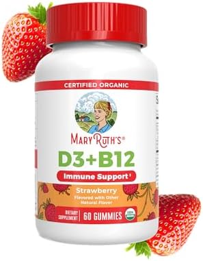 Gomitas Orgánicas de Vitamina D3 + B12 MARYRUTH'S para Niños de 4 Años en Adelante | Salud Ósea | Apoyo Inmunológico | Metabolismo Energético | - imagen 1