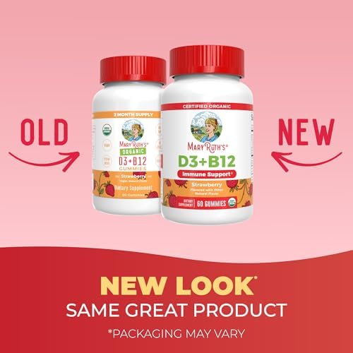 Gomitas Orgánicas de Vitamina D3 + B12 MARYRUTH'S para Niños de 4 Años en Adelante | Salud Ósea | Apoyo Inmunológico | Metabolismo Energético | - imagen 3